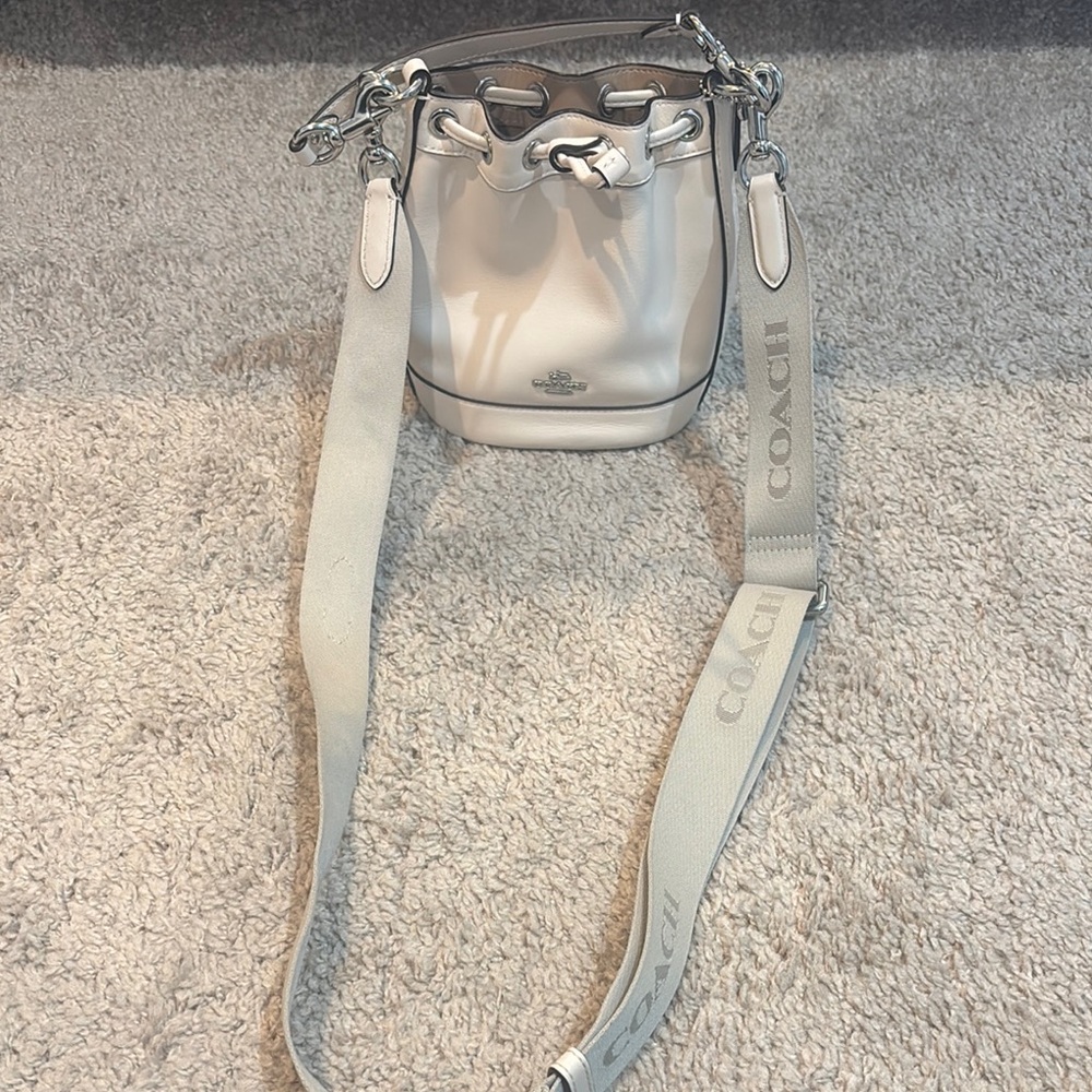 Coach White Crossbody Bag with Adjustable Strap